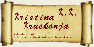 Kristina Kruškonja vizit kartica